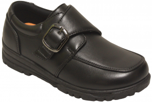 BOYS SCHOOL SHOES W/ VELCROW STRAP (2212144) BLACK